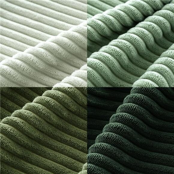 Boho Sage Green Corduroy Throw Pillow Covers Set 18x18 Farmhouse Decor Couch - Picture 4 of 7